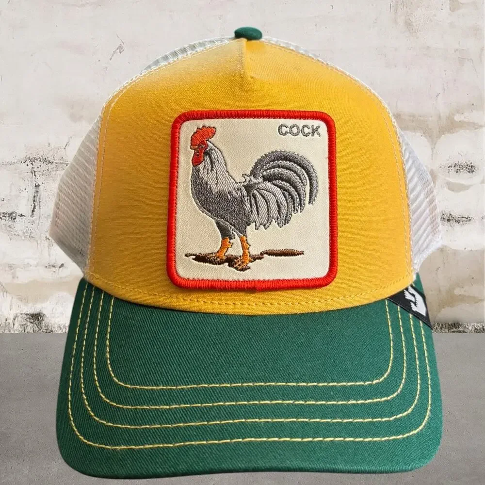 Goorin Bros $40 Rooster Yellow Trucker Hat NWT